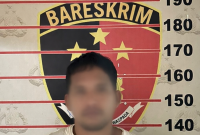 LAS (34) seorang pria yang ditetapkan sebagai tersangka usai diduga mencuri sepeda motor di Kelurahan Masjid, Samarinda Seberang (istimewa).