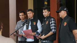 Polresta Samarinda ungkap dua orang pelaku pencurian kabel LPJU (foto:istimewa).