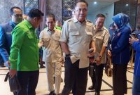 Sekretaris DPD Gerindra Kaltim, Agus Suwandy saat menghadiri kegiatan pelantikan DPW Partai Nasdem Kaltim (foto:istimewa).