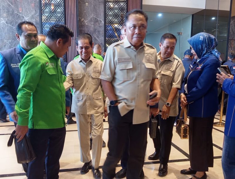 Sekretaris DPD Gerindra Kaltim, Agus Suwandy saat menghadiri kegiatan pelantikan DPW Partai Nasdem Kaltim (foto:istimewa).