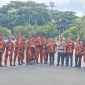 Puluhan anggota Komandan Inti (KOTI) Mahatidana Pemuda Pancasila Kaltim turut ambil bagian dalam Apel Sabuk Kamtibmas yang digelar di Gelora Kadrie Oening, Sempaja, Samarinda, Kamis (13/8/2026).